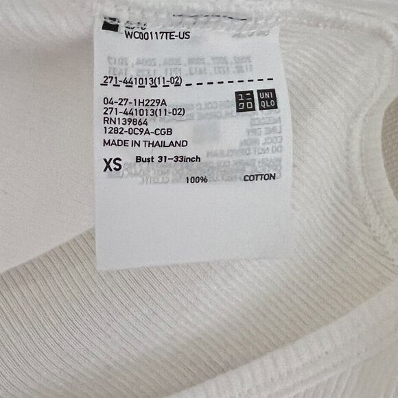 Uniqlo Cotton Ribbed Sleeveless Crop Top Size XS - Picture 3 of 5